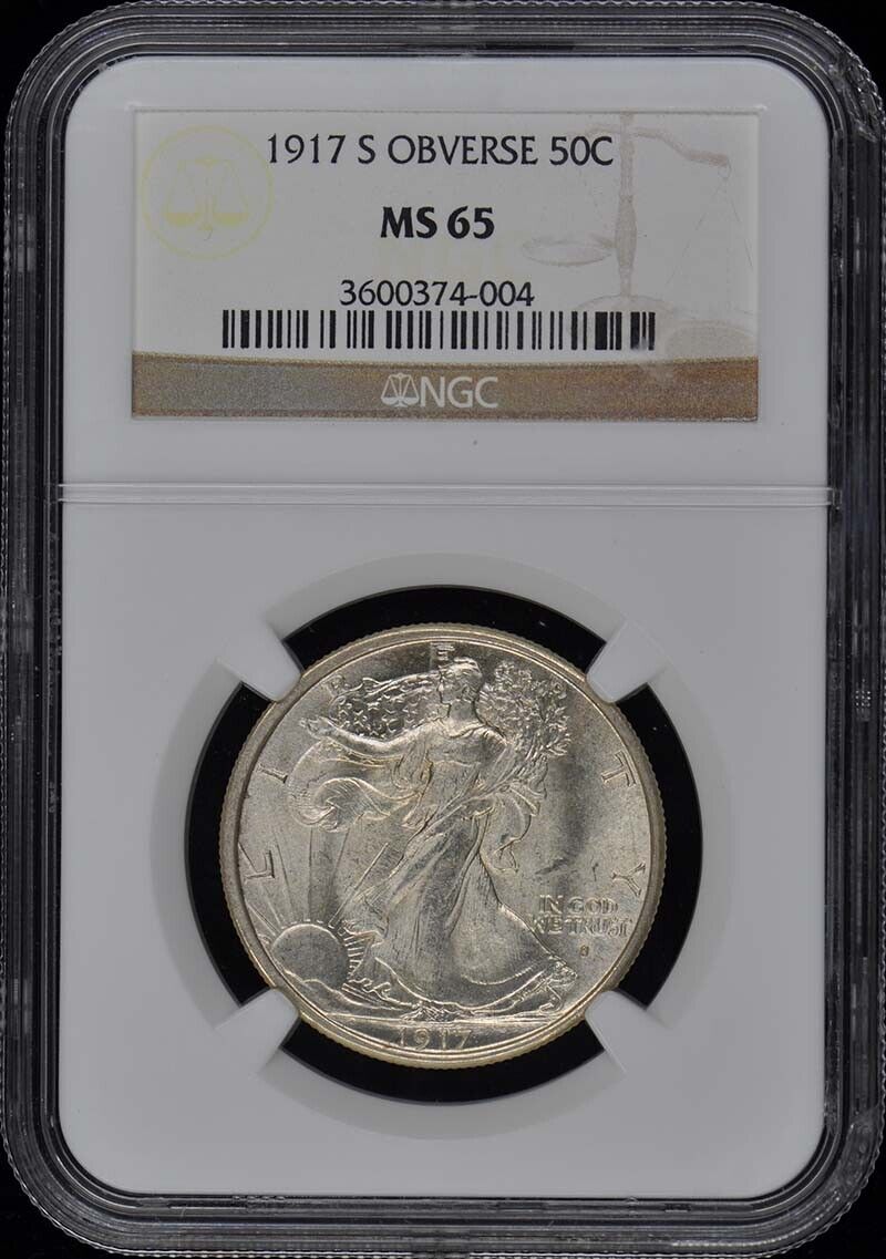 1917-S OBVERSE Walking Liberty Half Dollar 50C NGC MS65