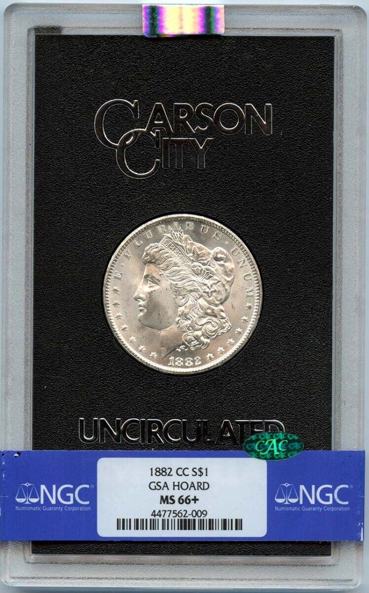 1882-CC Morgan Dollar GSA HOARD S$1 NGC MS66+ (CAC)