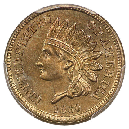 1860 1C PCGS MS66 ex: D.L. Hansen