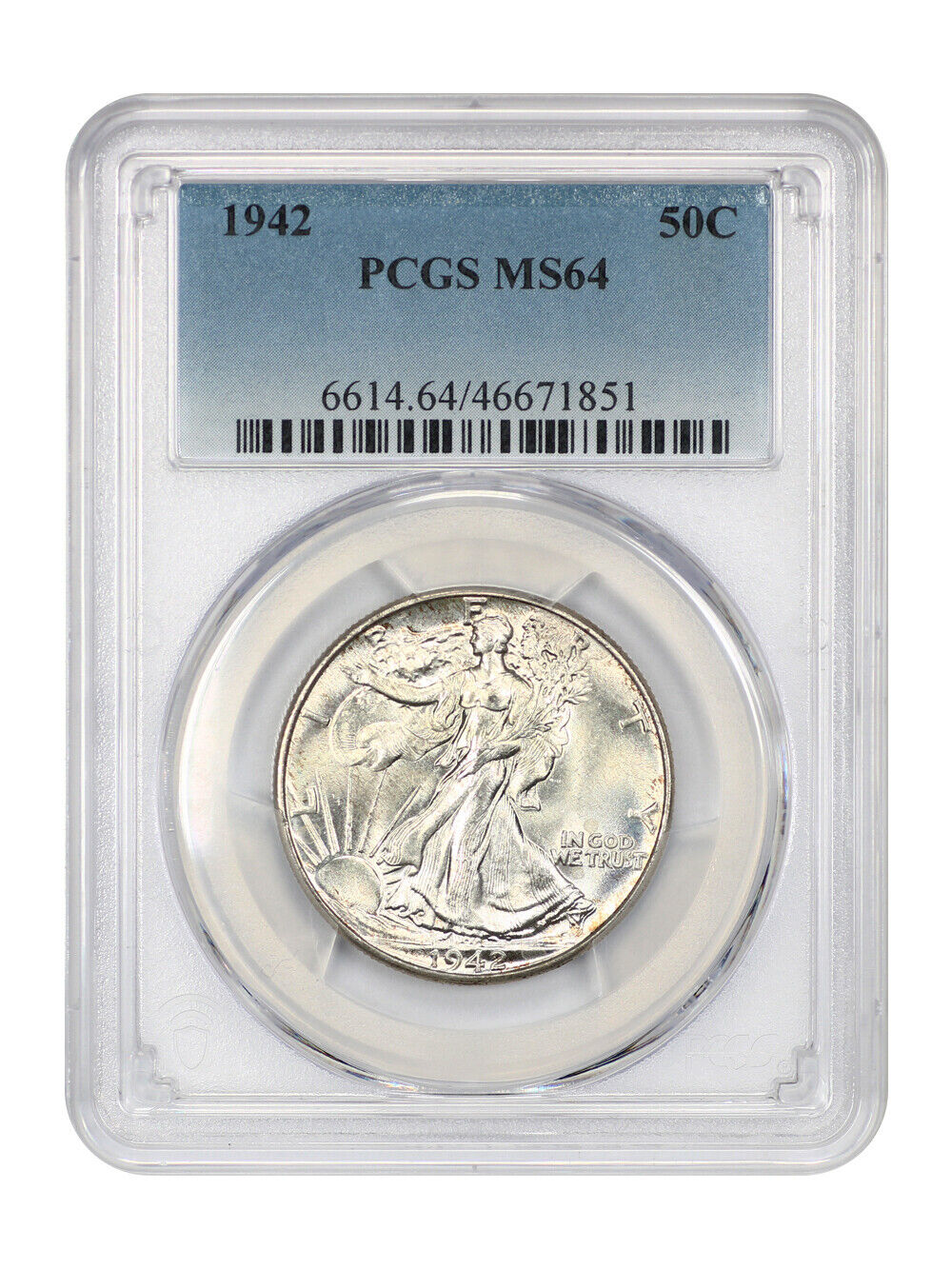 1942 50C PCGS MS64 - Walking Liberty Half Dollar