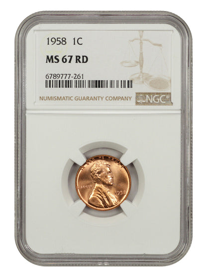 1958 1C NGC MS67RD