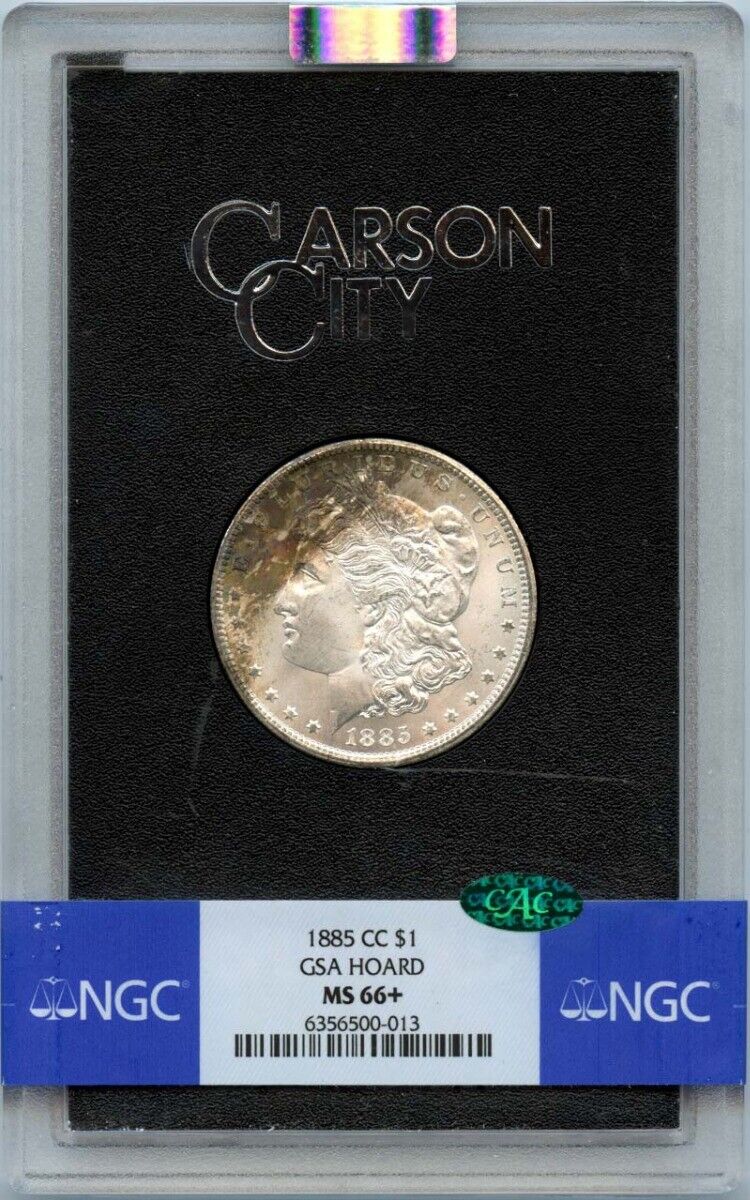 1885-CC Morgan Dollar GSA HOARD S$1 NGC MS66+ (CAC)