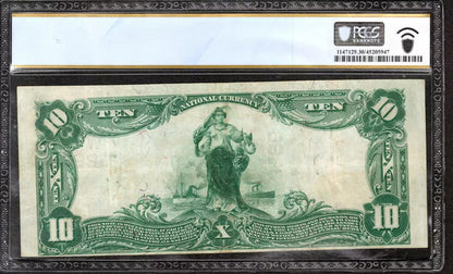 1902 PB $10 FIRST NATIONAL BANKNOTE STROMSBURG NEBRASKA PCGS B VERY FINE 30 PPQ