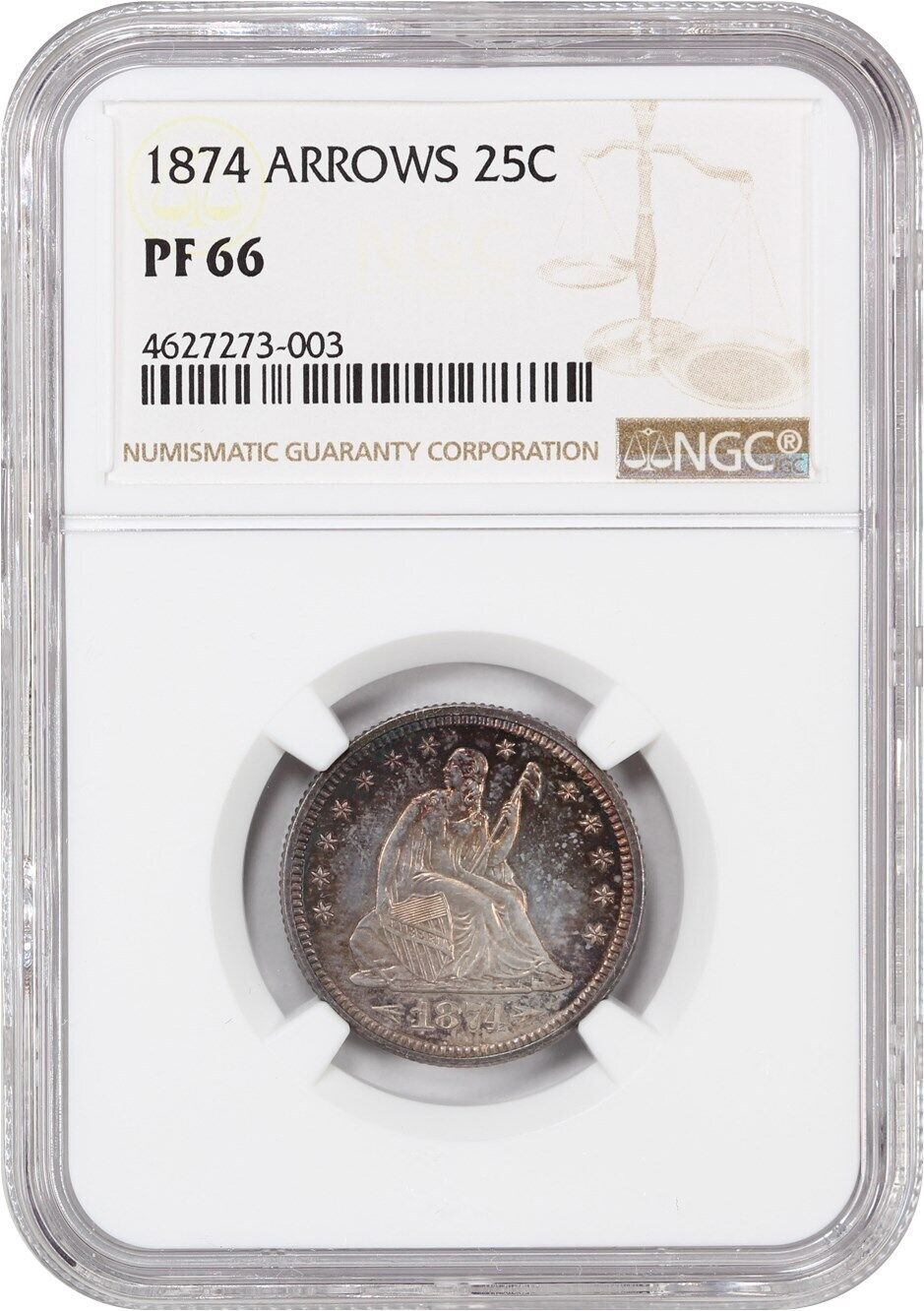 1874 25c NGC Proof 66 (Arrows)