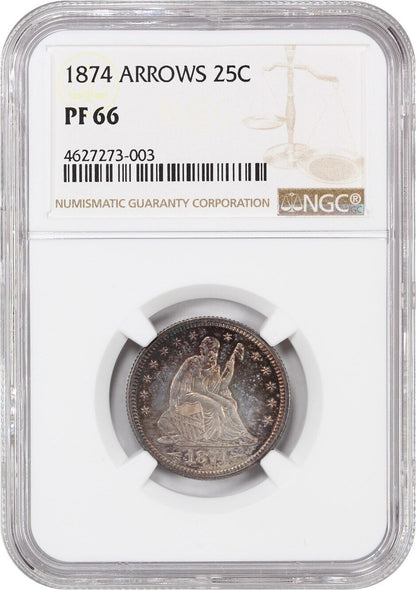 1874 25c NGC Proof 66 (Arrows)