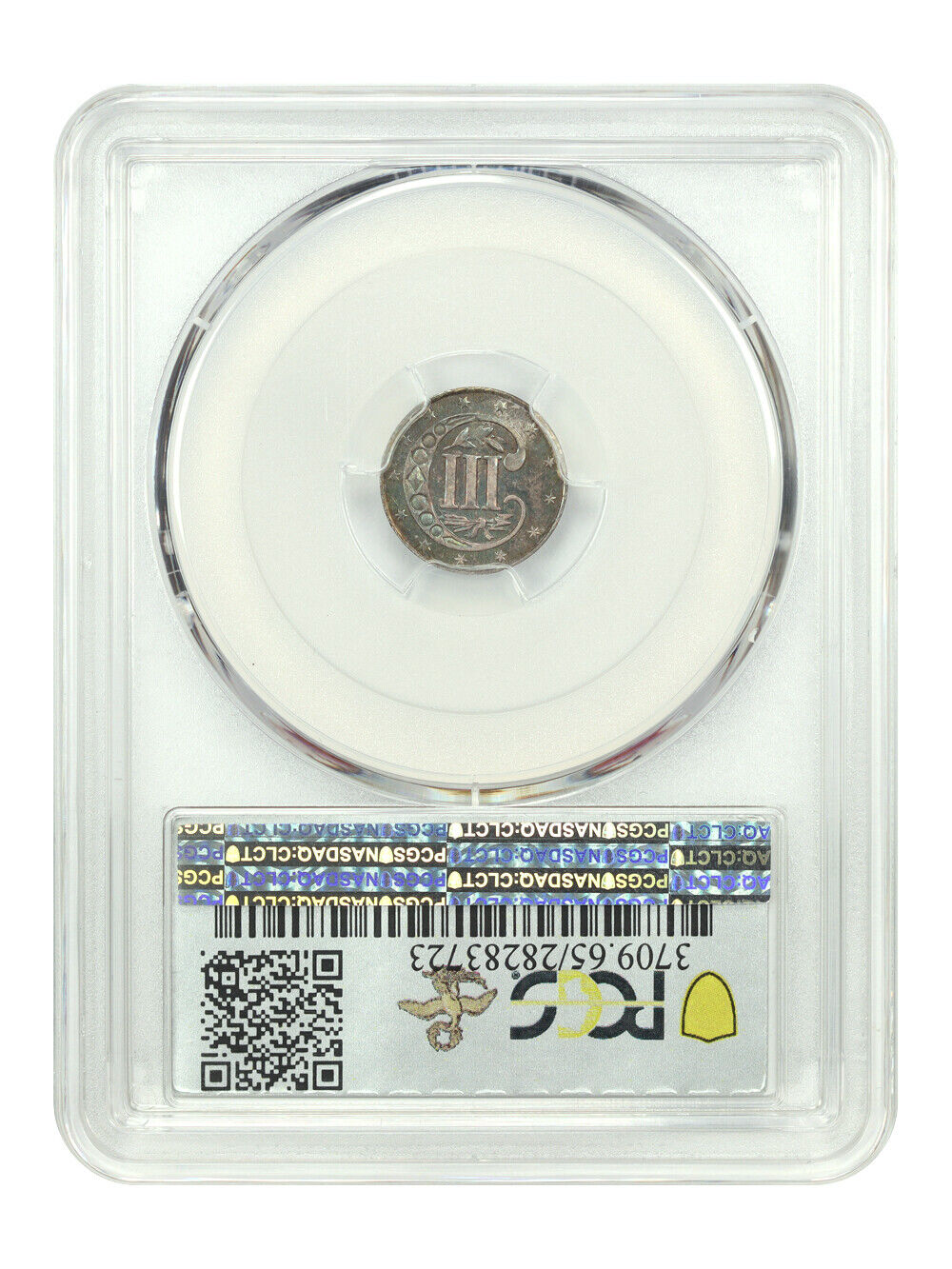 1860 3CS PCGS/CAC PR65 ex: D.L. Hansen