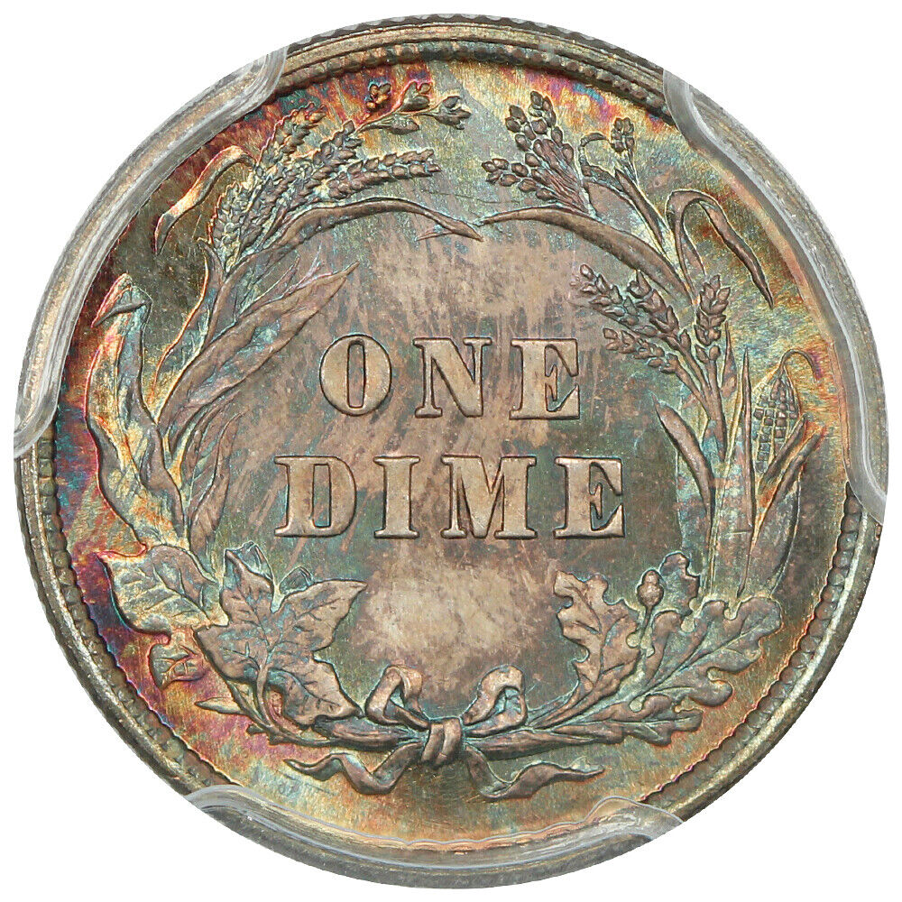 1895 10C PCGS MS66 - Barber Dime - Key Date P-Mint