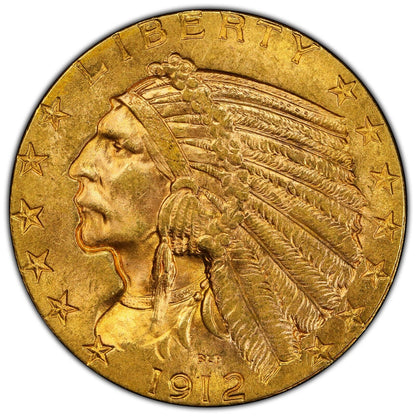 1912 $5 Indian Head PCGS MS64