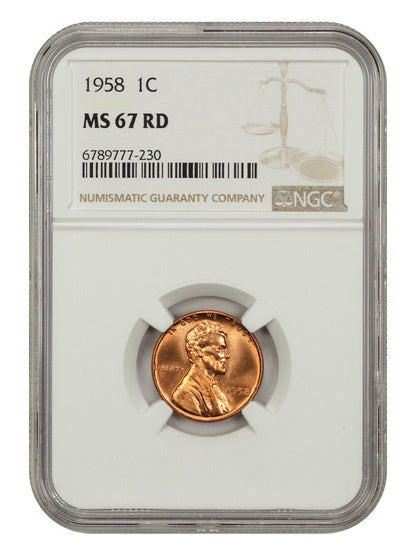 1958 1C NGC MS67RD