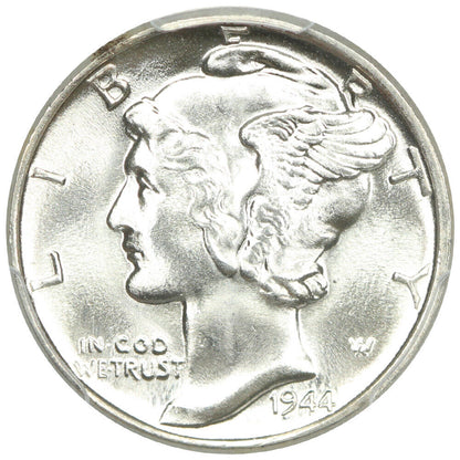 1944 10C PCGS MS66FB - Mercury Dime