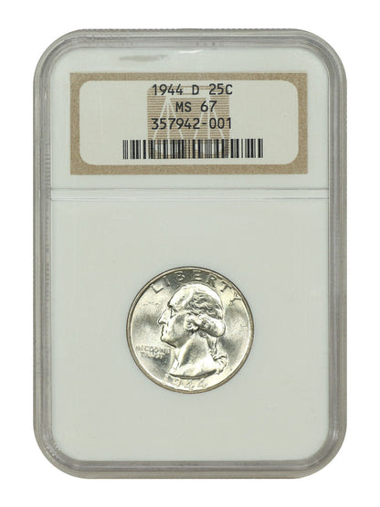 1944-D 25C NGC MS67 - Washington Quarter