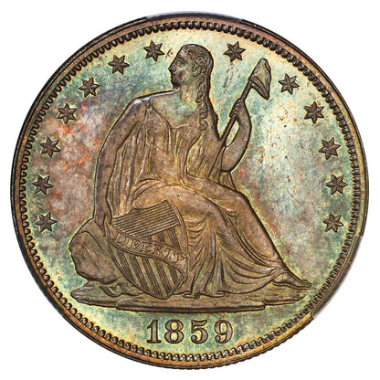 1859 50C CACG MS66 ex: D.L. Hansen - Liberty Seated Half Dollar