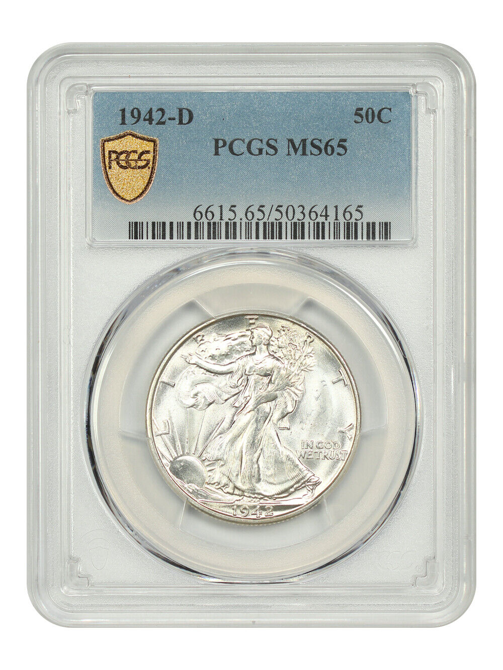 1942-D 50C PCGS MS65 - Walking Liberty Half Dollar