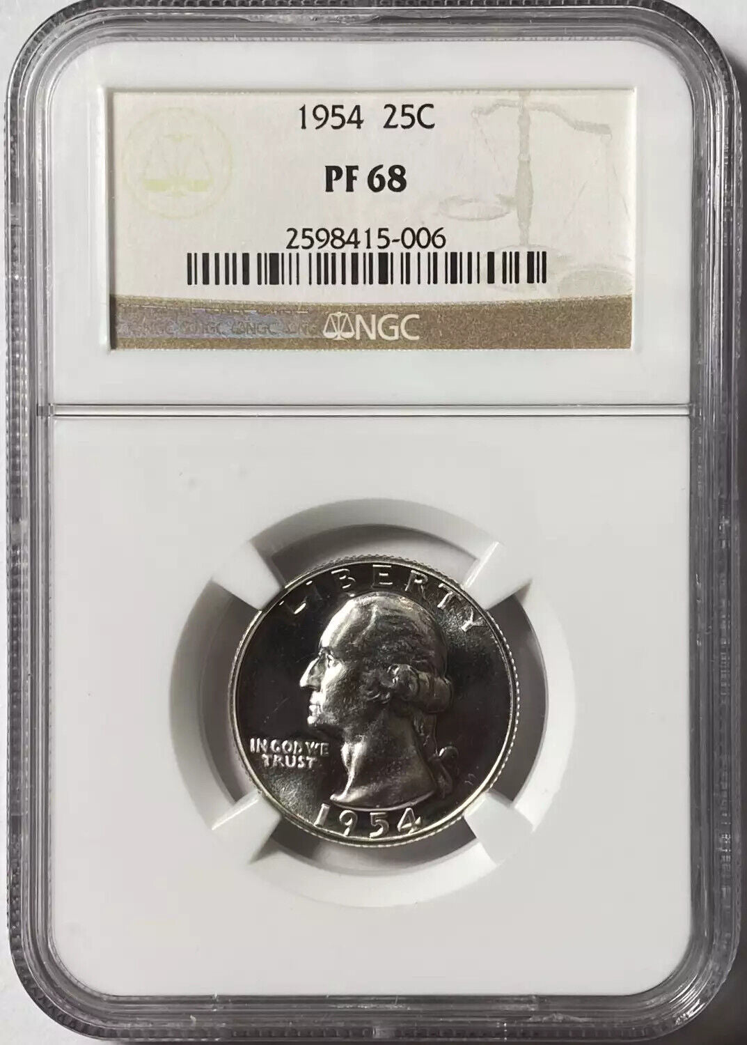 1954 P Washington Quarter NGC PF-68