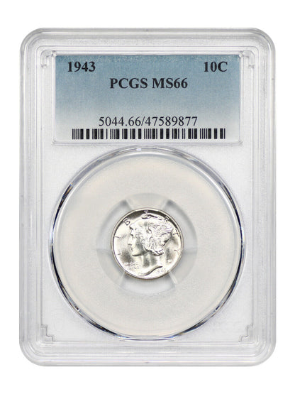 1943 10C PCGS MS66