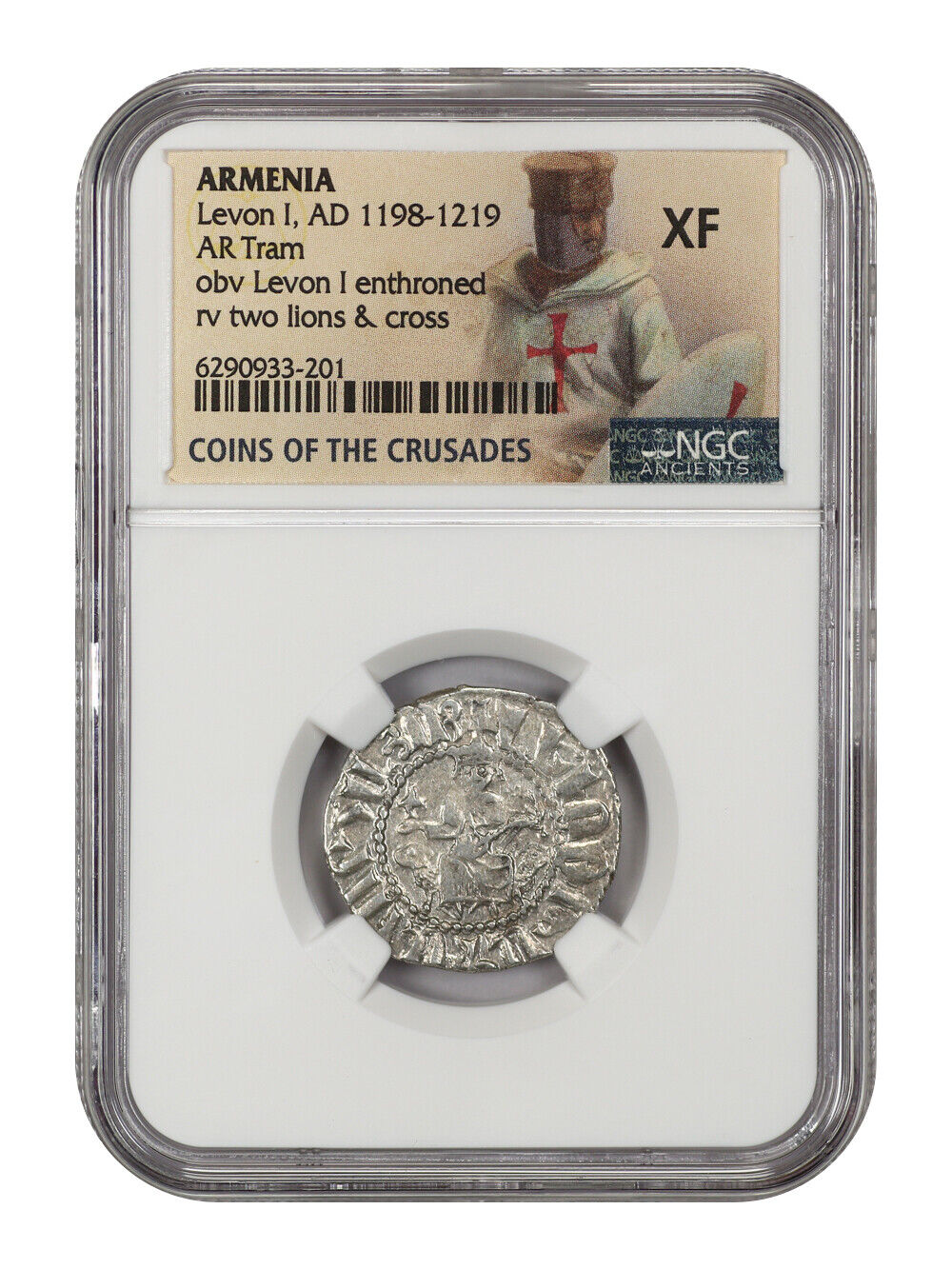 Byzantine Empire: Levon I (AD 1198-1219) AR Tram NGC XF