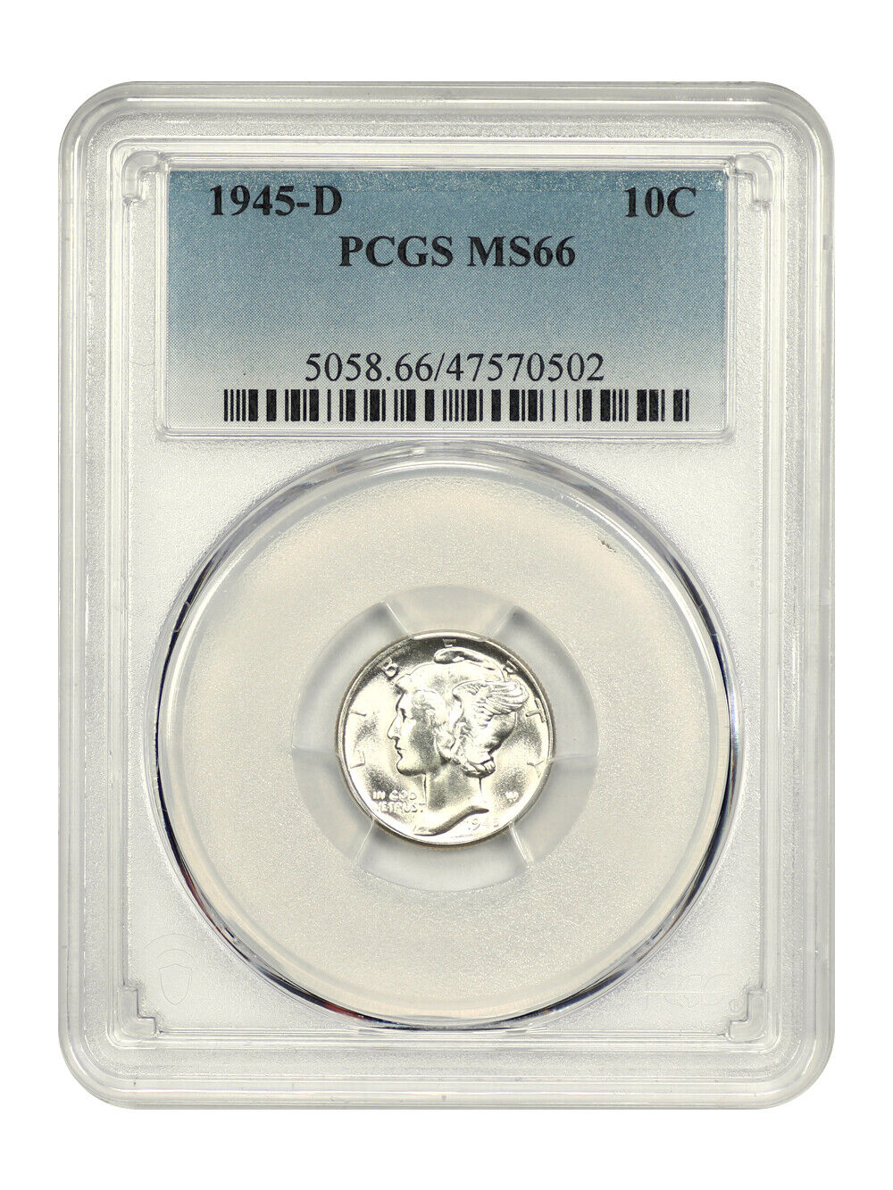 1945-D 10C PCGS MS66