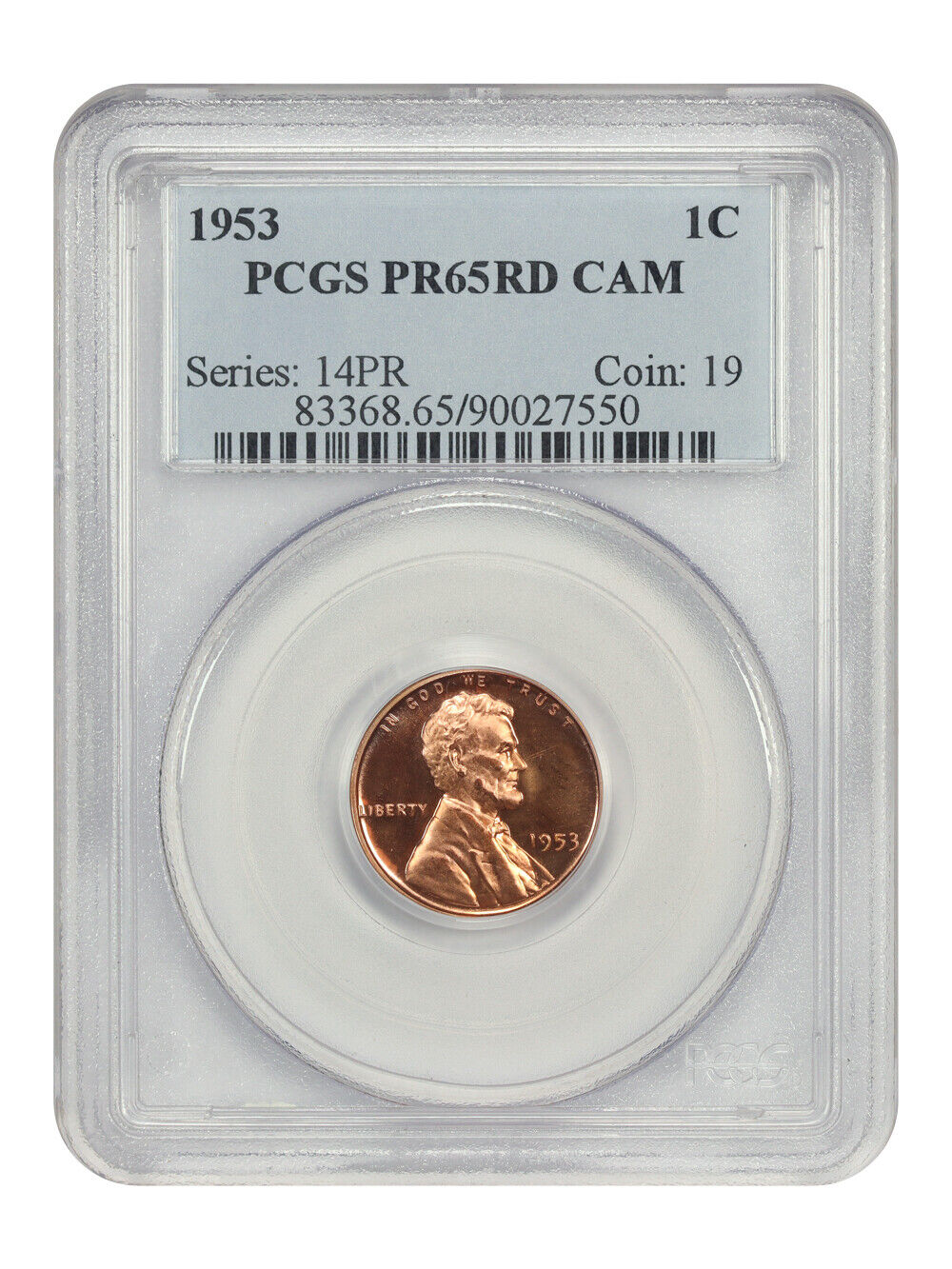 1953 1C PCGS PR65CAM - Lincoln Cent (Wheat Reverse)