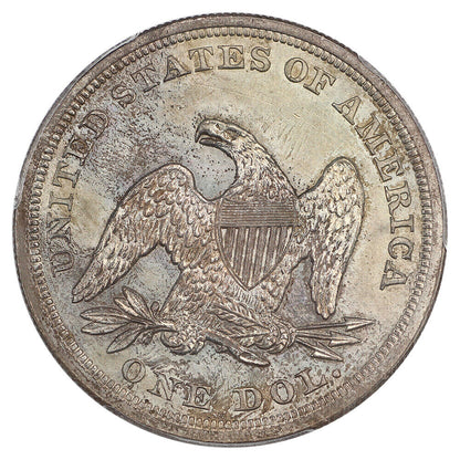 1854 $1 PCGS MS62 ex: D.L. Hansen