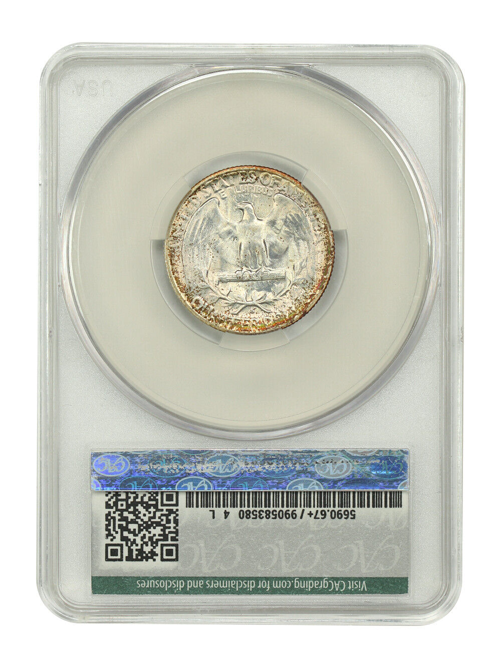 1953-S 25C CACG MS67+ ex: D.L. Hansen - Washington Quarter - Fantastic Gem