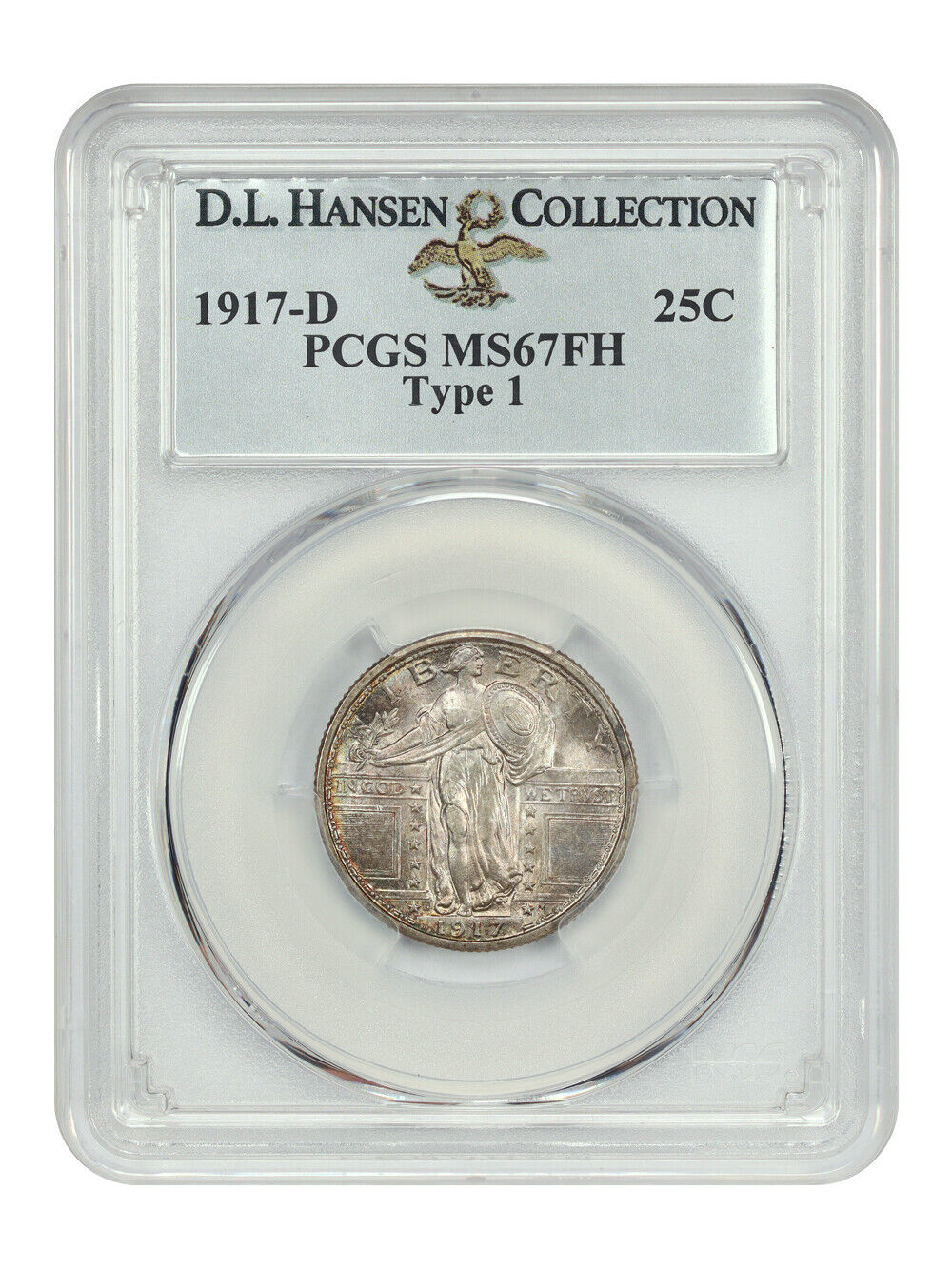 1917-D 25C PCGS MS67FH (Type 1) ex: D.L. Hansen