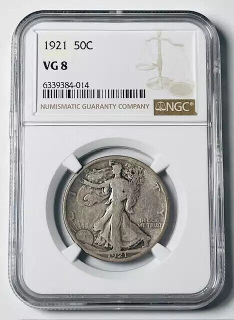 1921 Walking Liberty Half Dollar NGC VG-8