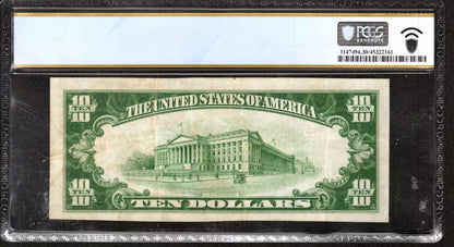 1929 $10 FIRST NATIONAL BANKNOTE VALENTINE NEBRASKA PCGS VERY FINE VF 30