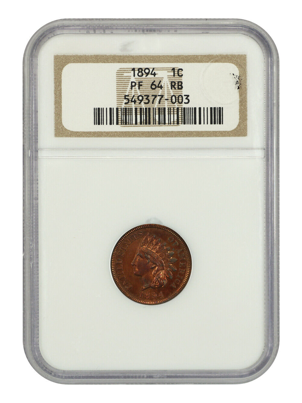 1894 1C NGC PR64RB (Eagle Eye Photo Seal) - Indian Cent