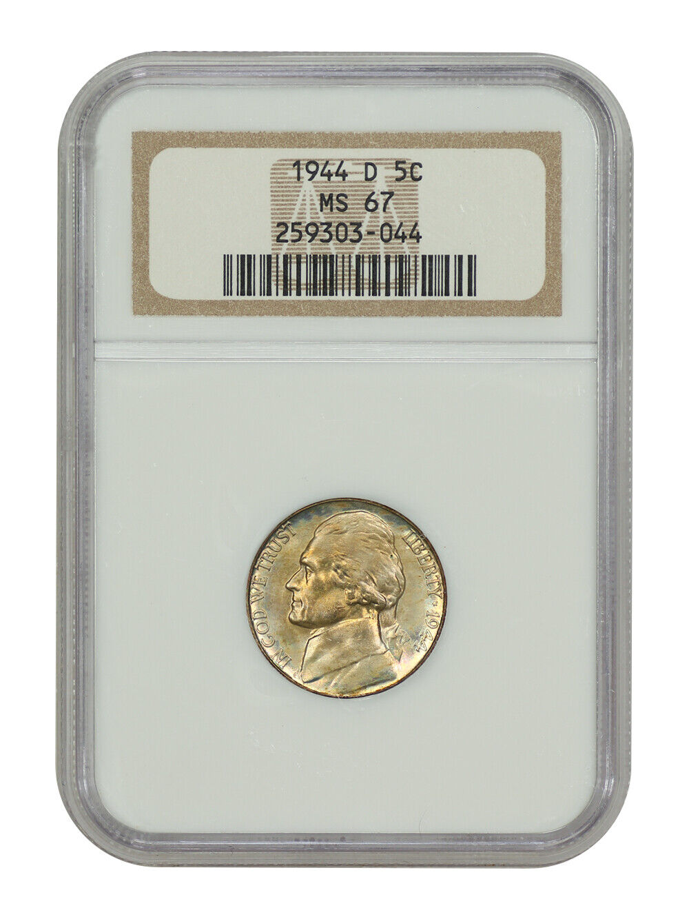 1944-D 5C NGC MS67 - Jefferson Nickel