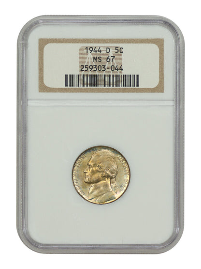 1944-D 5C NGC MS67 - Jefferson Nickel