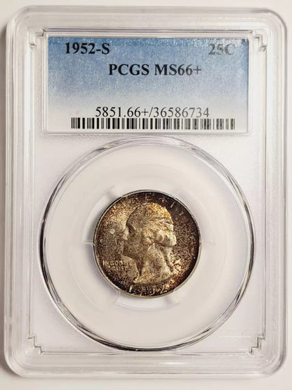 1952 S Washington Quarter PCGS MS-66+