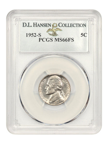 1952-S 5c PCGS MS66 FS ex: D.L. Hansen