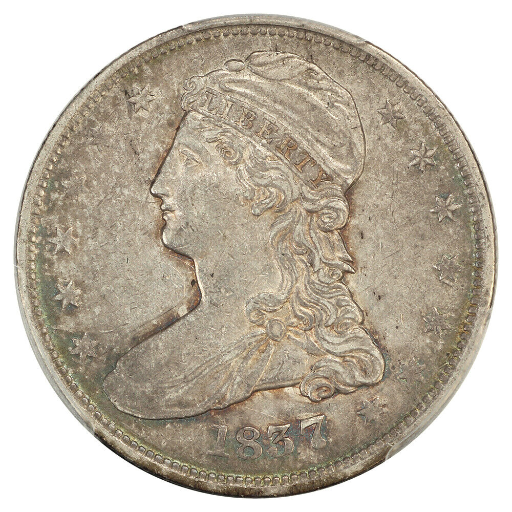 1837 50C PCGS XF45 (Reeded Edge) - Capped Bust Half Dollar - Great Type Coin