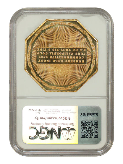 2009 2.5oz t Gold Humbert Commemorative Restrike NGC PR69DCAM - California Gold