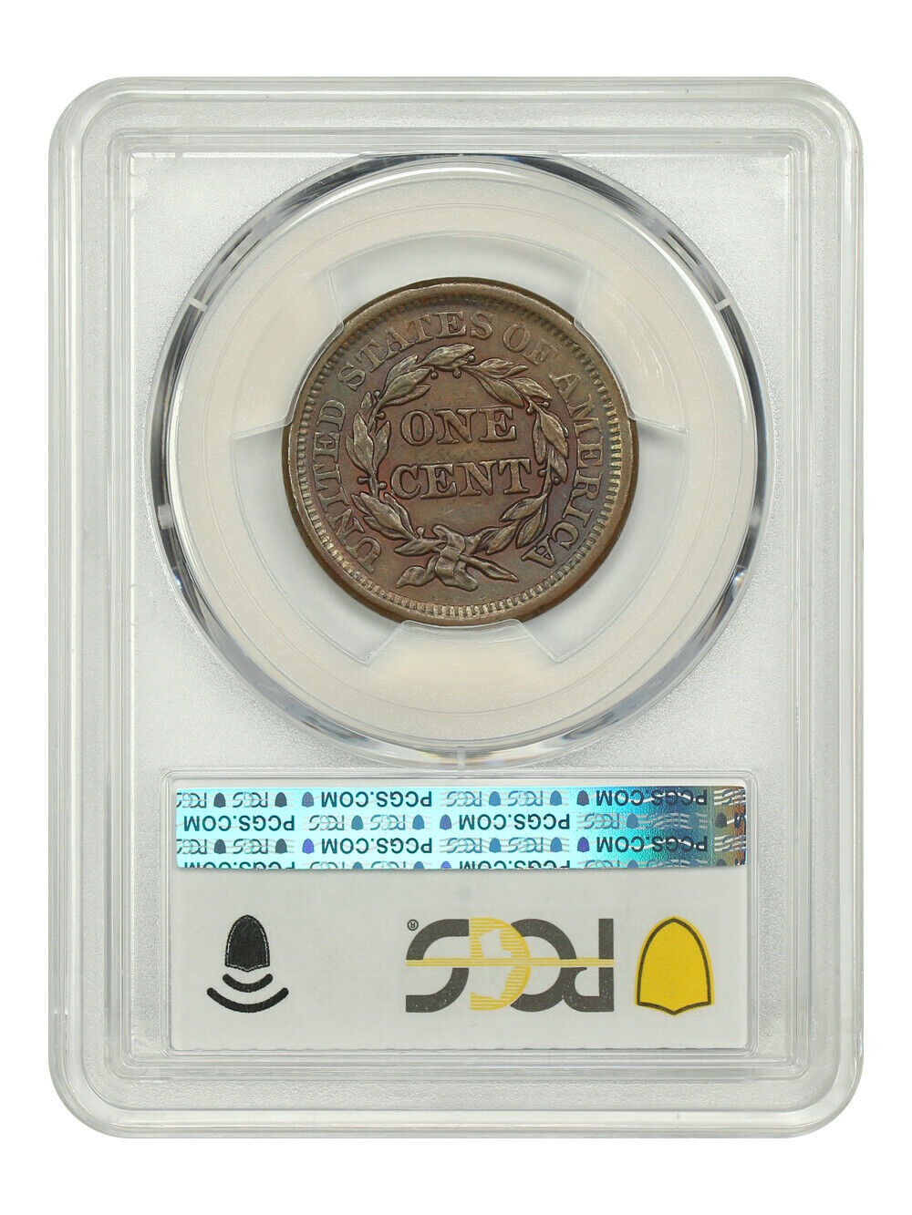 1857 1C PCGS AU55 (Small Date) - Braided Hair Cent