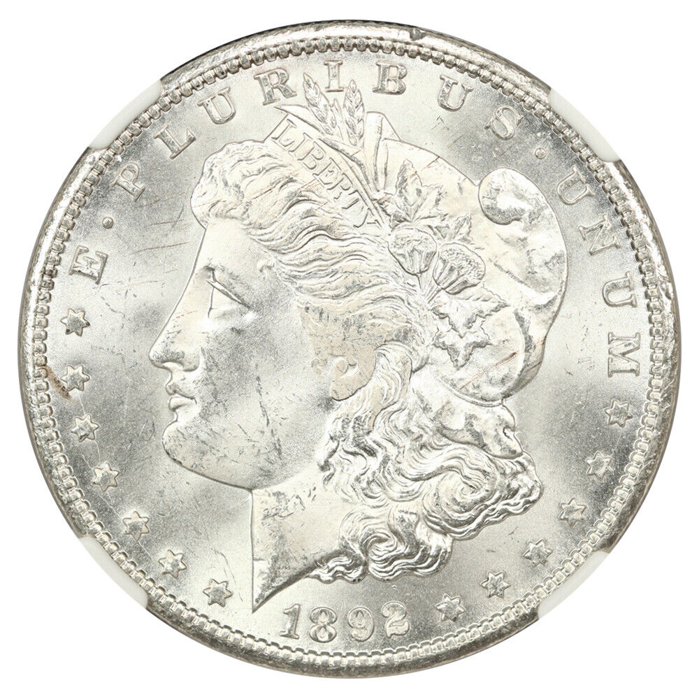 1892-CC $1 NGC MS64 - Morgan Dollar - Popular, Scarce Carson City Morgan