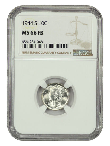 1944-S 10C NGC MS66FB