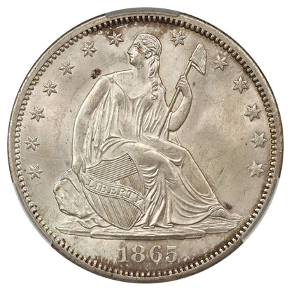 1865-S 50C CACG MS65 ex: D.L. Hansen - Liberty Seated Half Dollar