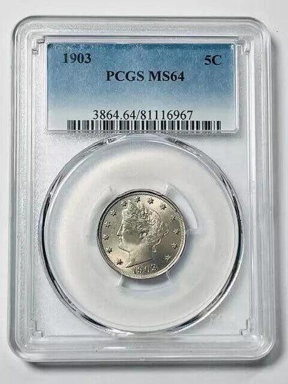 1903 P Liberty Head Nickel PCGS MS-64