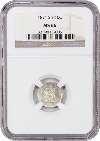 1871-S H10c NGC MS66