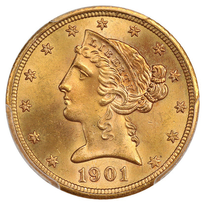 1901-S $5 PCGS MS66 ex: D.L. Hansen