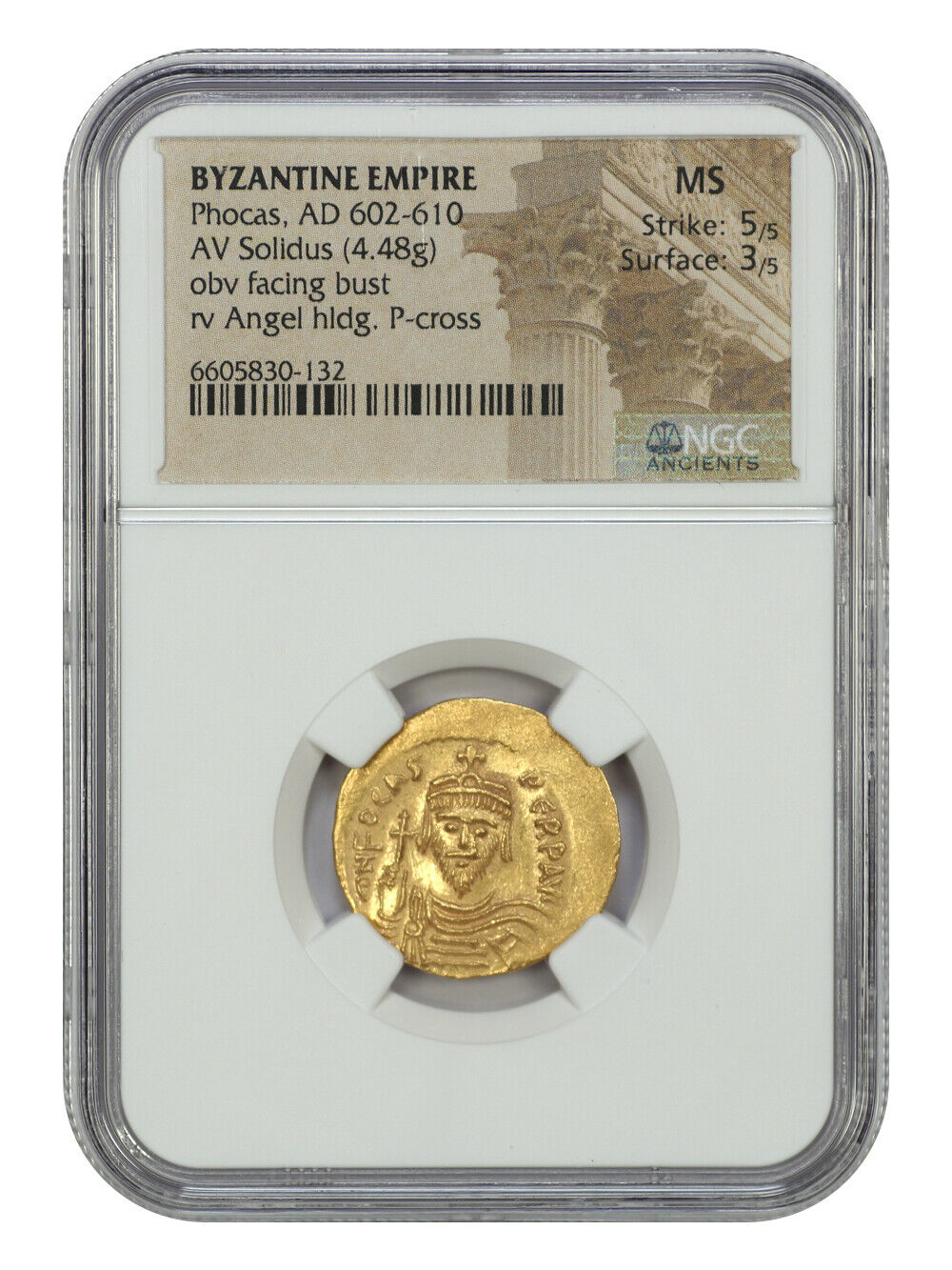 Byzantine Empire: AD 602-610 Phocas NGC MS (5/5, 3/5) AV Solidus - Other