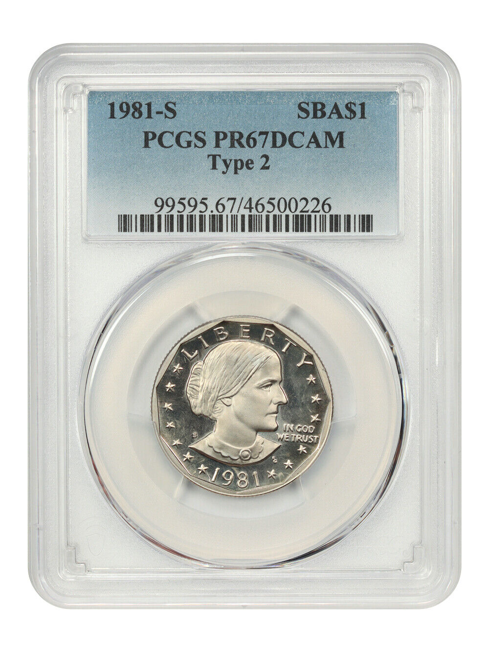 1981-S SBA $1 PCGS Proof 67 DCAM (Type 2)