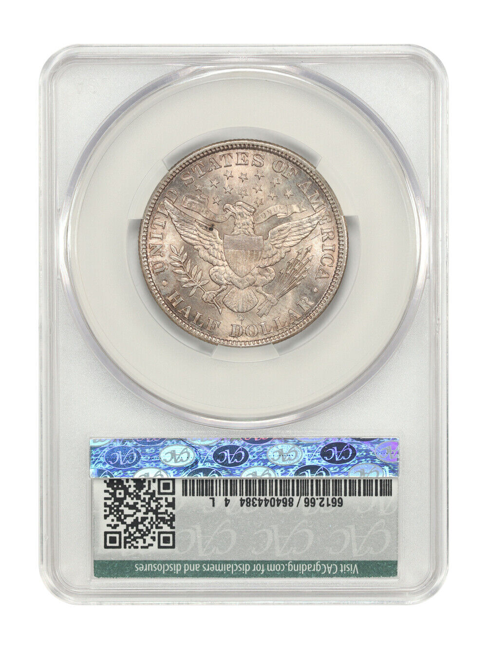 1908-D 50C CACG MS66 ex: D.L. Hansen - Barber Half Dollar