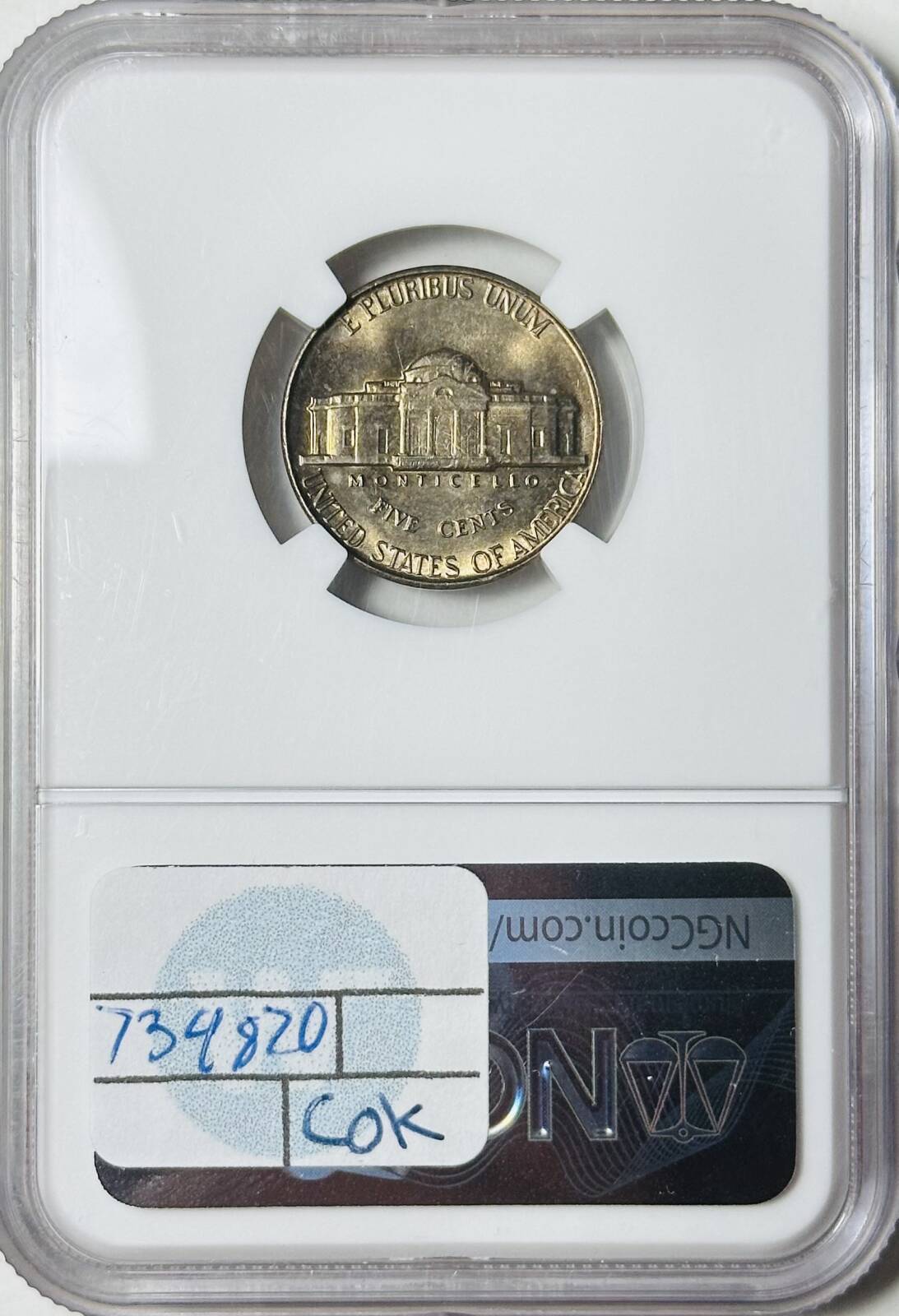 1950 P Nickel Jefferson NGC MS-67