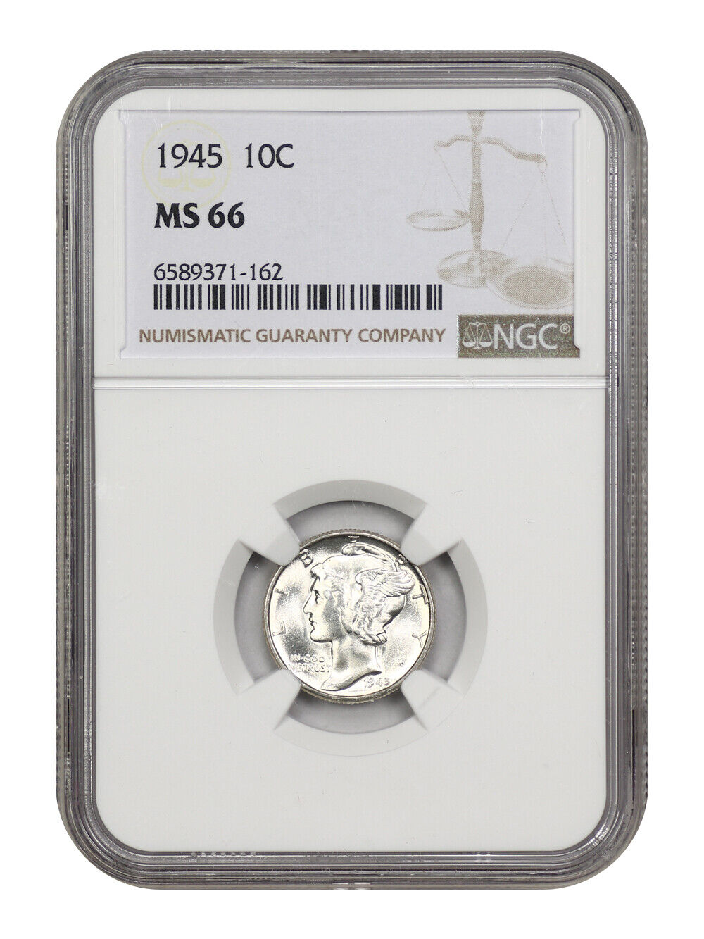 1945 10C NGC MS66