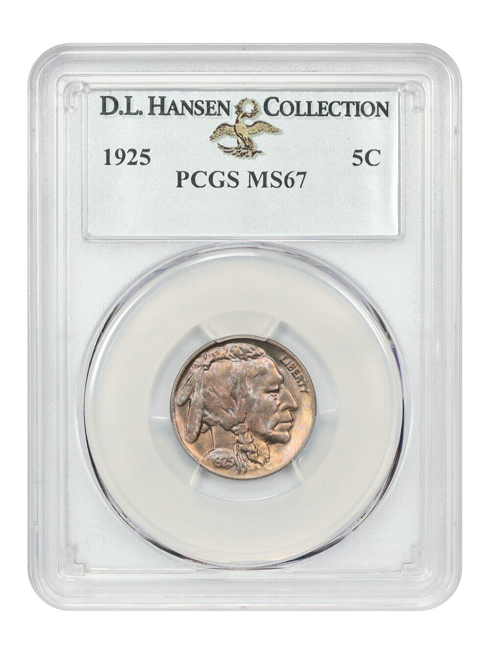 1925 5C PCGS MS67 ex: D.L. Hansen