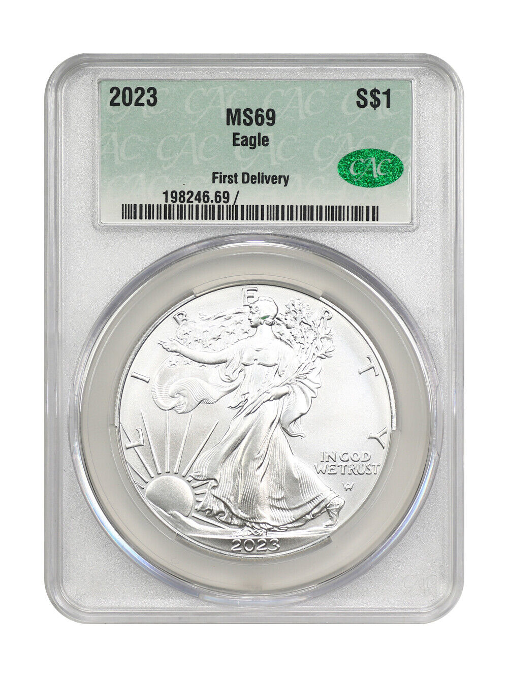 2023 $1 Silver Eagle CACG MS69 (First Delivery)