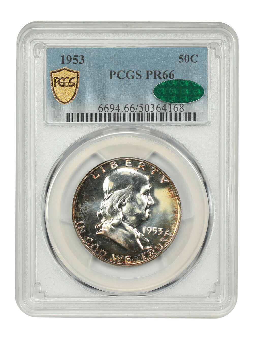 1953 50C PCGS/CAC PR66 - Franklin Half Dollar