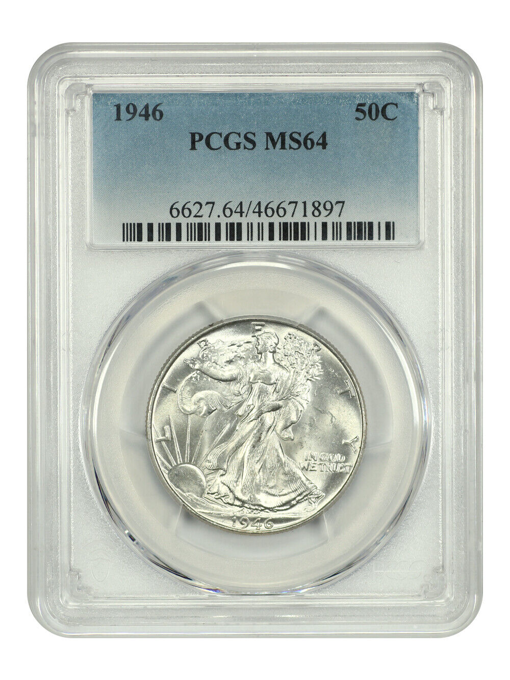 1946 50C PCGS MS64 - Walking Liberty Half Dollar